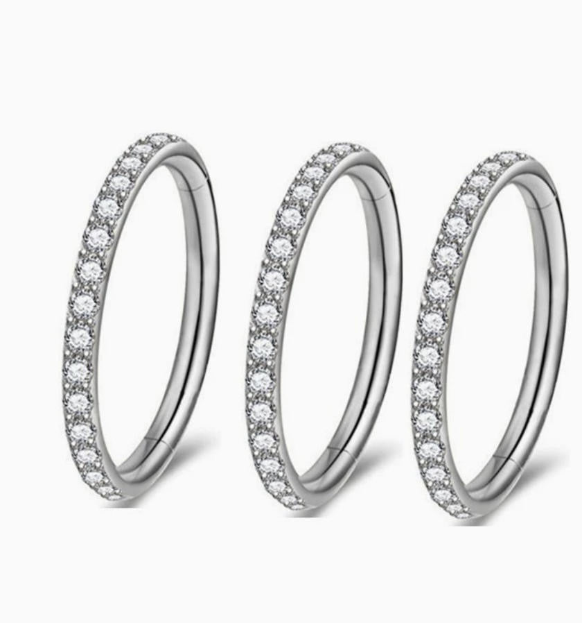ASTM F136 Titanium Hinged Segment Clicker mit Crystal CZ