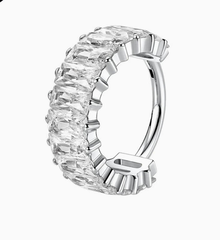 ASTM F136 Titanium Hinged Segment Clicker mit Crystal CZ – 1,2mm 8mm & 10mm