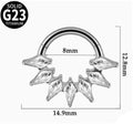 ASTM F136 Titanium Hinged Segment Clicker Daith & Septum – 1,2mm 8mm