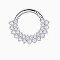 ASTM F136 Titanium Hinged Segment Clicker + Crystal CZ Daith & Septum – 1,2mm 8mm & 10mm