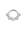 ASTM F136 Titanium Hinged Segment Clicker + Crystal CZ Daith & Septum – 1,2mm 8mm