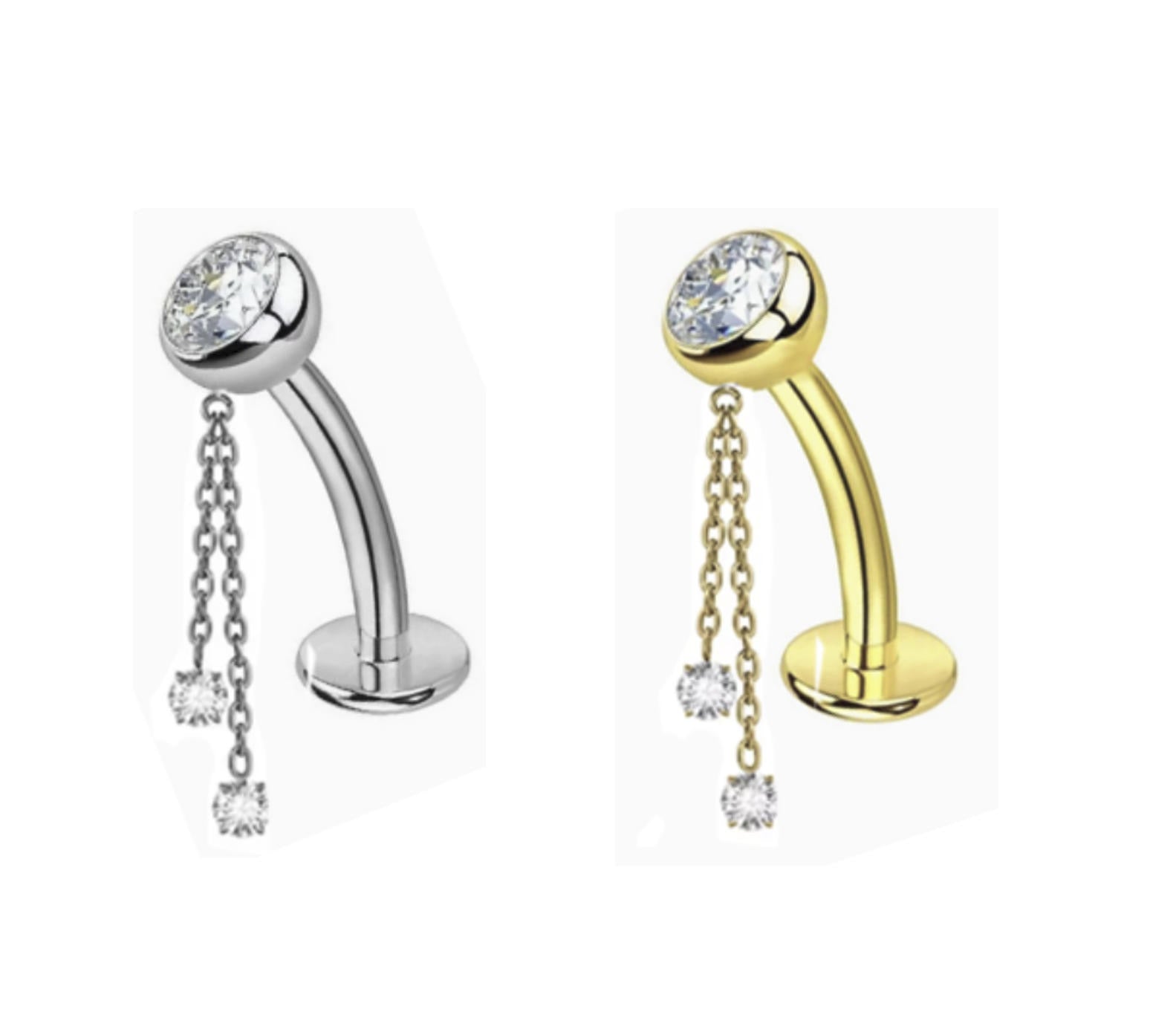 ASTM F136 Titanium Internally Threaded Belly Button Ring – Bauchnabel-Piercing 1,6mm 10mm