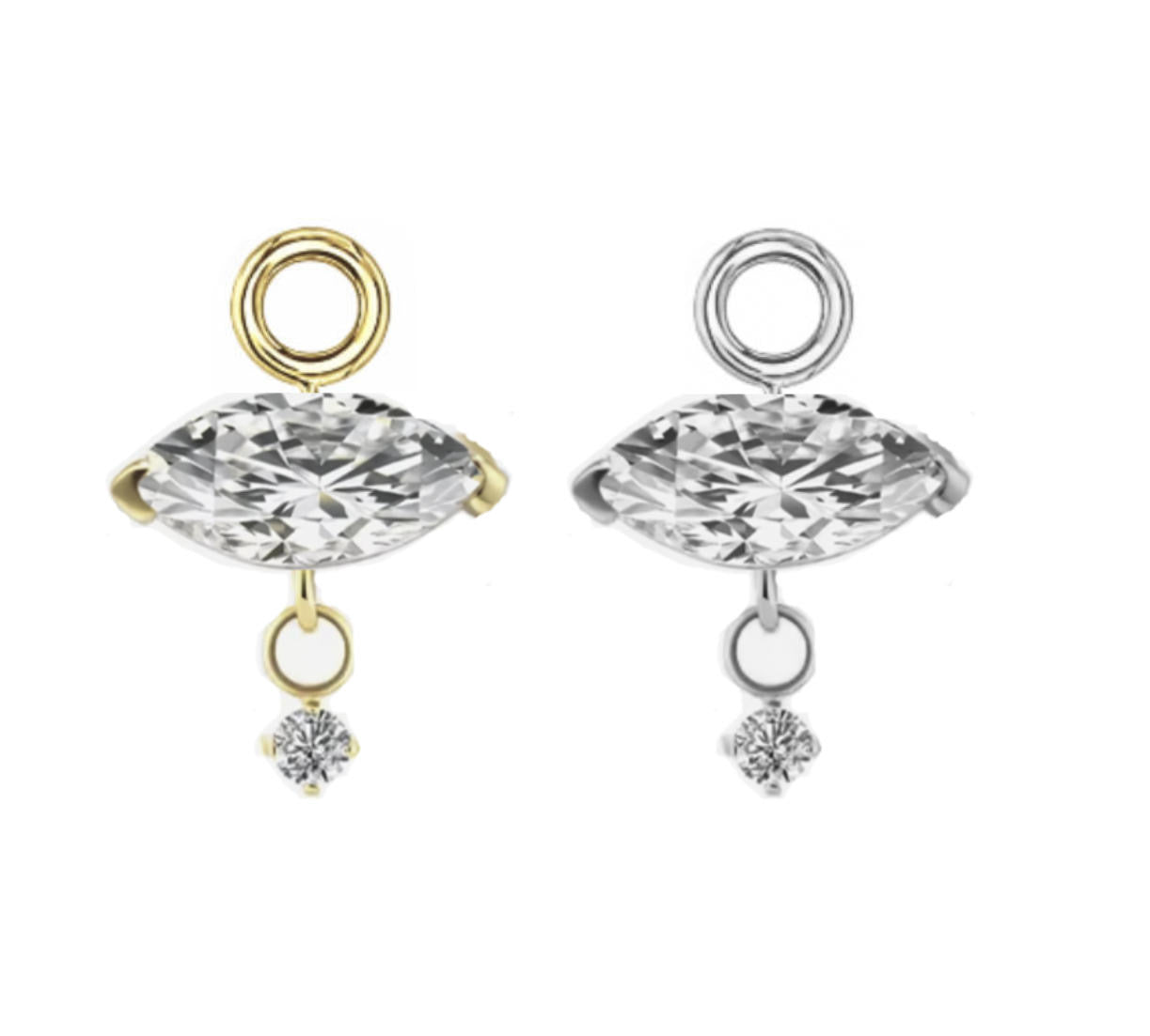 ASTM F136 Titanium Threader Piercing Charm – 12G