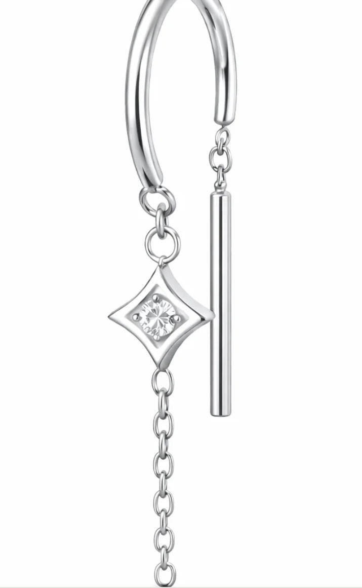 ASTM F136 Titanium Threader Dangle Earring – Ohr-Piercing 1,2mm 8mm & 10mm