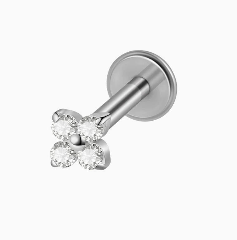 ASTM F136 Titanium Threaded Labret – 8mm | 1,2mm | Gold & Silber