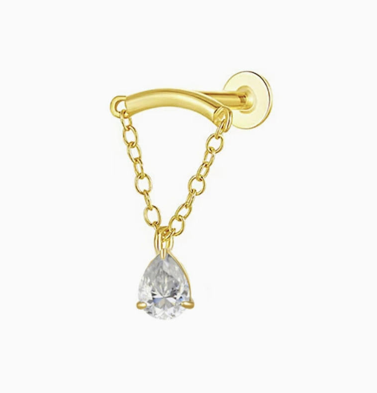 ASTM F136 Titanium Threaded Labret – Anhänger | 8mm | 1,2mm | Gold & Silber