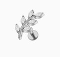 ASTM F136 Titanium Curved Labret – Blattform | 8mm | 1,2mm | Gold & Silber