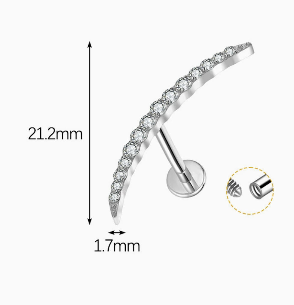 ASTM F136 Internally Threaded Titanium Labret