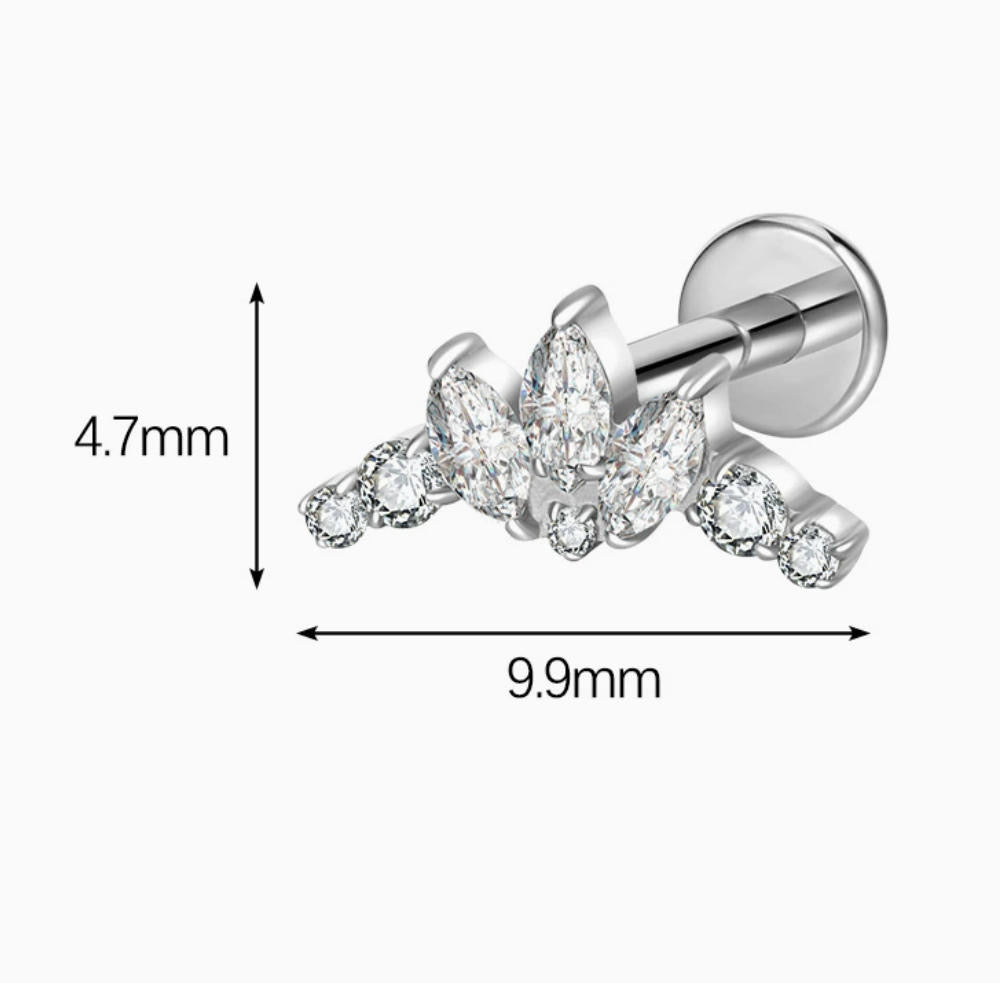 ASTM F136 Internally Threaded Titanium Labret