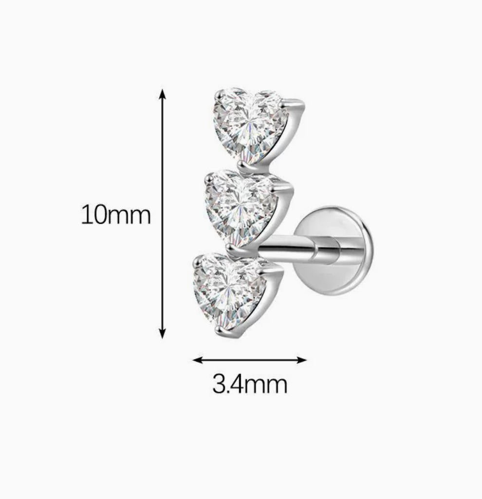 ASTM F136 Internally Threaded Titanium Labret