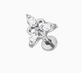 ASTM F136 Titanium Threaded Labret – Dreieck Design | 8mm | 1,2mm | Gold & Silber