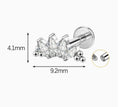 ASTM F136 Titanium Threaded Labret – Glitzer Stein | 8mm | 1,2mm | Gold & Silber