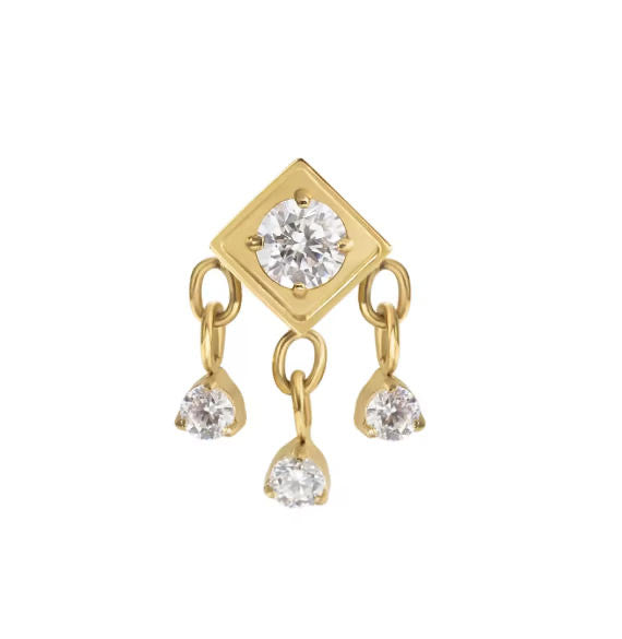 ASTM F136 Titanium Threaded Labret – Glitzer Steine | 8mm | 1,2mm | Gold & Silber