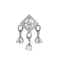 ASTM F136 Titanium Threaded Labret – Glitzer Steine | 8mm | 1,2mm | Gold & Silber