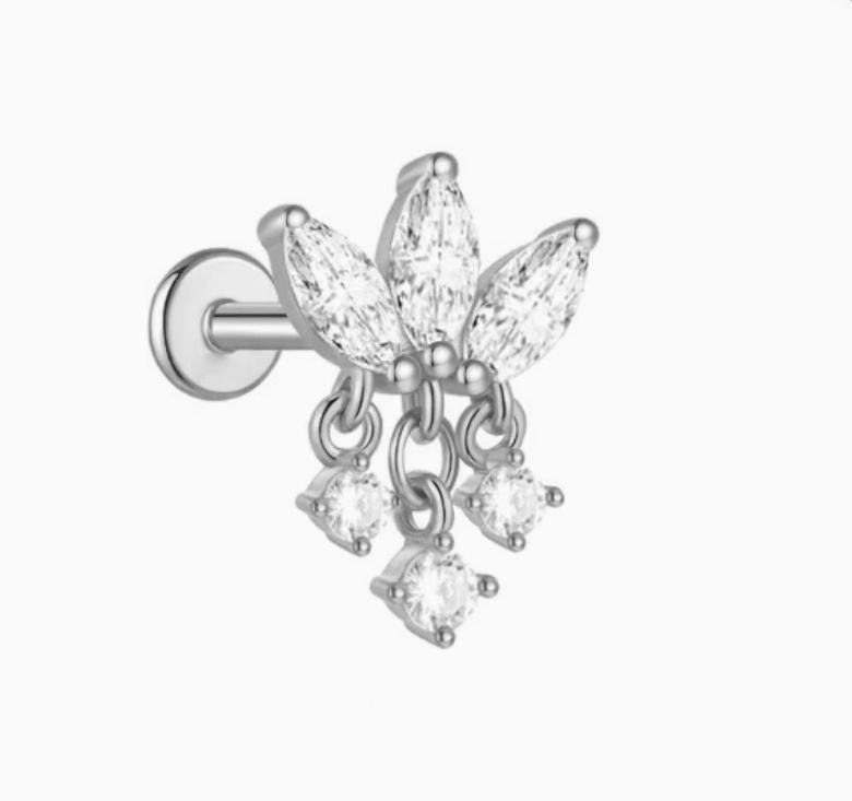 ASTM F136 Titanium Threaded Labret – Glitzer Steine