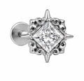 ASTM F136 Titanium Threaded Labret – Glitzer Steine